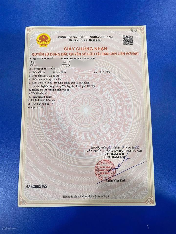 Bán đất tổ 9, yên nghĩa, hà đông