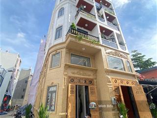 Nhà góc 2 mặt tiền có thang máy full nội thất 4x16m 5 tầng, hẻm 8m đường gò xoài thông qua tktq