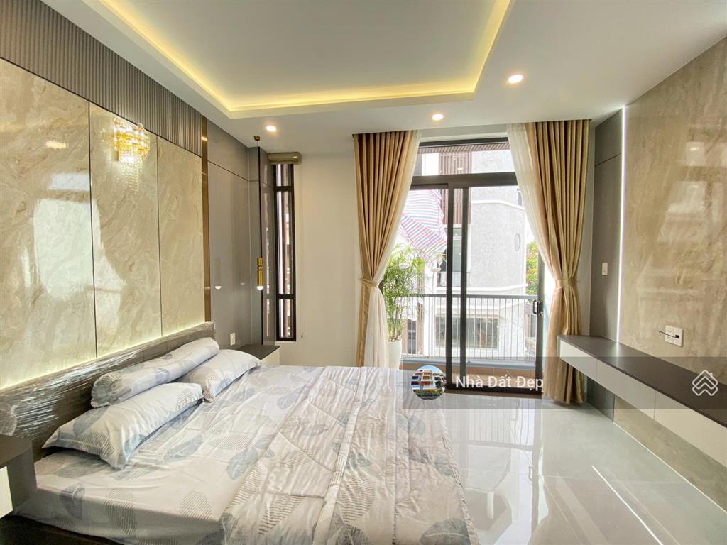 Nhà mới 5 tấm khu đồng bộ cao cấp, full nội thất 4x14m hẻm nhựa đẹp 8m lê văn quới.