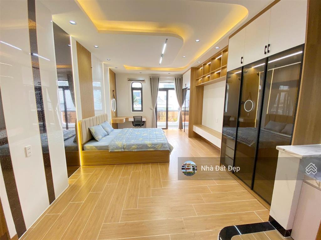 Nhà mới có thang máy 6 lầu full nội thất 4x20m mặt tiền đường nhựa 12m lê văn quới giáp q. tân phú