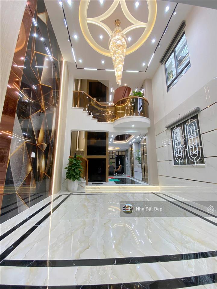Nhà mới góc 2 mặt tiền có thang máy 5,5 tấm full nội thất 4,8x14m. đường nhựa 8m lê văn quới