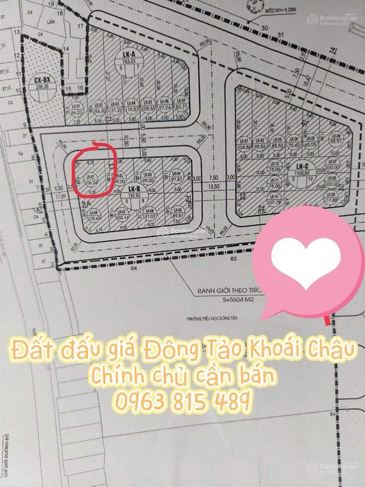 Chính chủ bán lô đất dự án xã hoàn long (đông tảo cũ) 107 m2  lô góc  2 mặt tiền  0963 815 ***