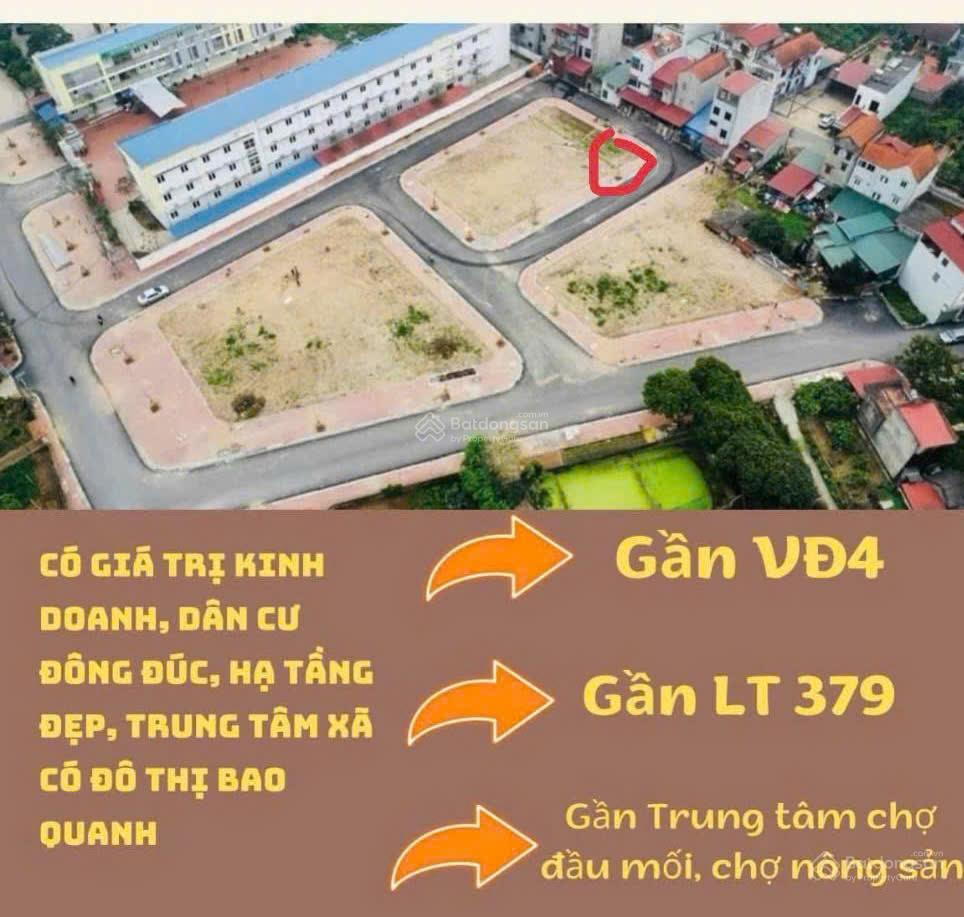 Chính chủ bán lô đất dự án xã hoàn long (đông tảo cũ) 107 m2  lô góc  2 mặt tiền  0963 815 ***