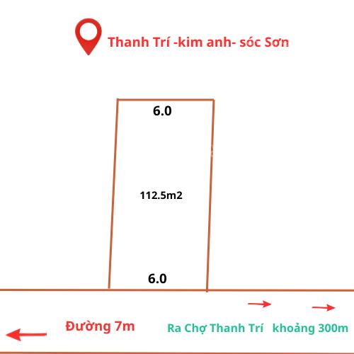 Bán lô đất đẹp trục chính kinh doanh 112.5m2 thanh trí minh phú sóc sơn