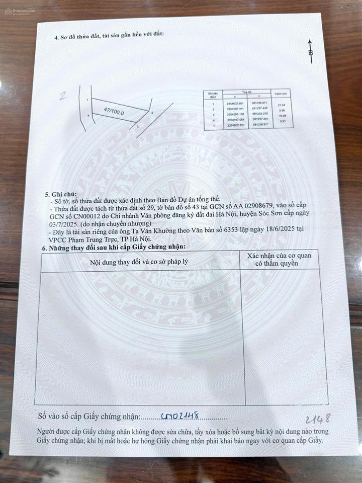 Cần tiền bán cắt lỗ 100m2 tại phú thịnh kim anh sóc sơn hà nội