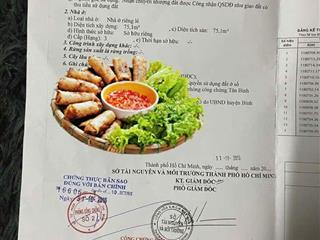 Nhà mặt tiền hẻm xe hơi đỗ cửa, cách quốc lộ 1a 500m, tân quý tây, bình chánh, 5x16,5m, giá 3.4 tỷ.