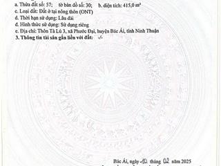 Bán đất cực chất tại thôn tà lú 3, giá 365 triệu, 415m2, mặt tiền 20m