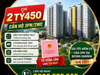 Giá sốc bcons garden 3pn/2wc  chỉ 2 tỷ450 bao toàn bộ thuế phí