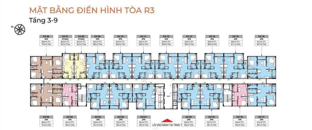 Chỉ cần 350triệu có ngay căn hộ 2pn, 2wc tại happy home tràng cát, 54m2