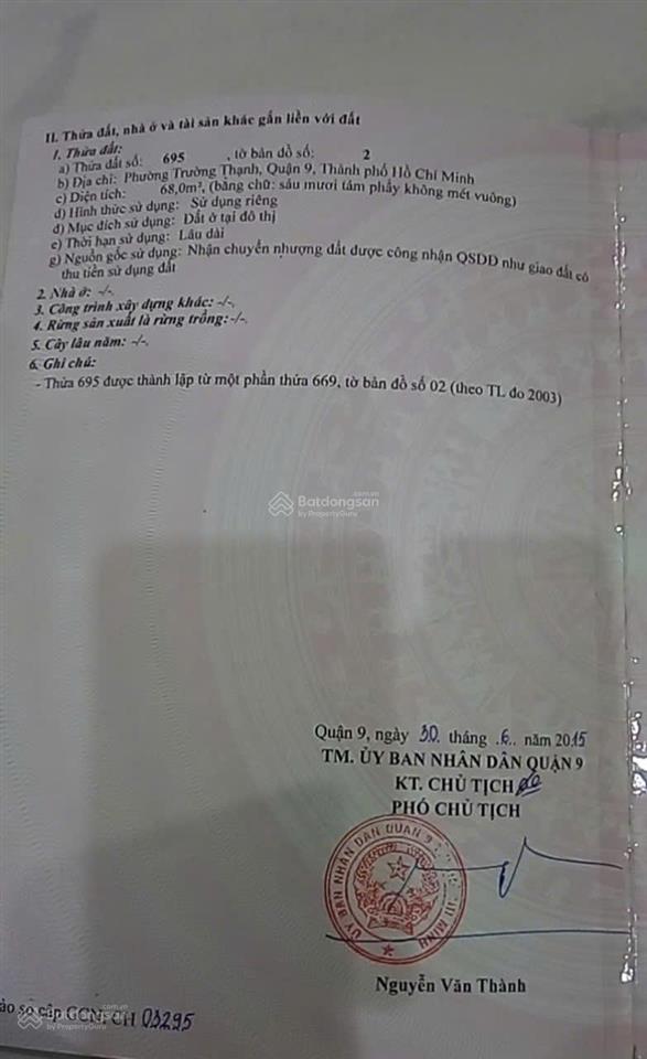 Bán đất hẻm 47 lò lu, cách lò lu 20m, 68m2 giá chỉ 5,2 tỷ