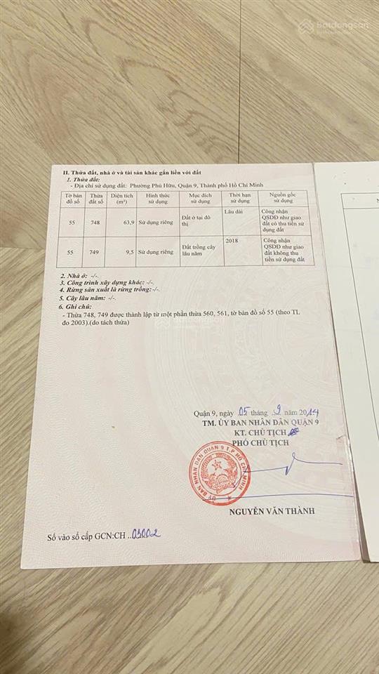 Bán đất mặt tiền kinh doanh hẻm 41 gò cát, 74m2 giá chỉ 4,75 tỷ
