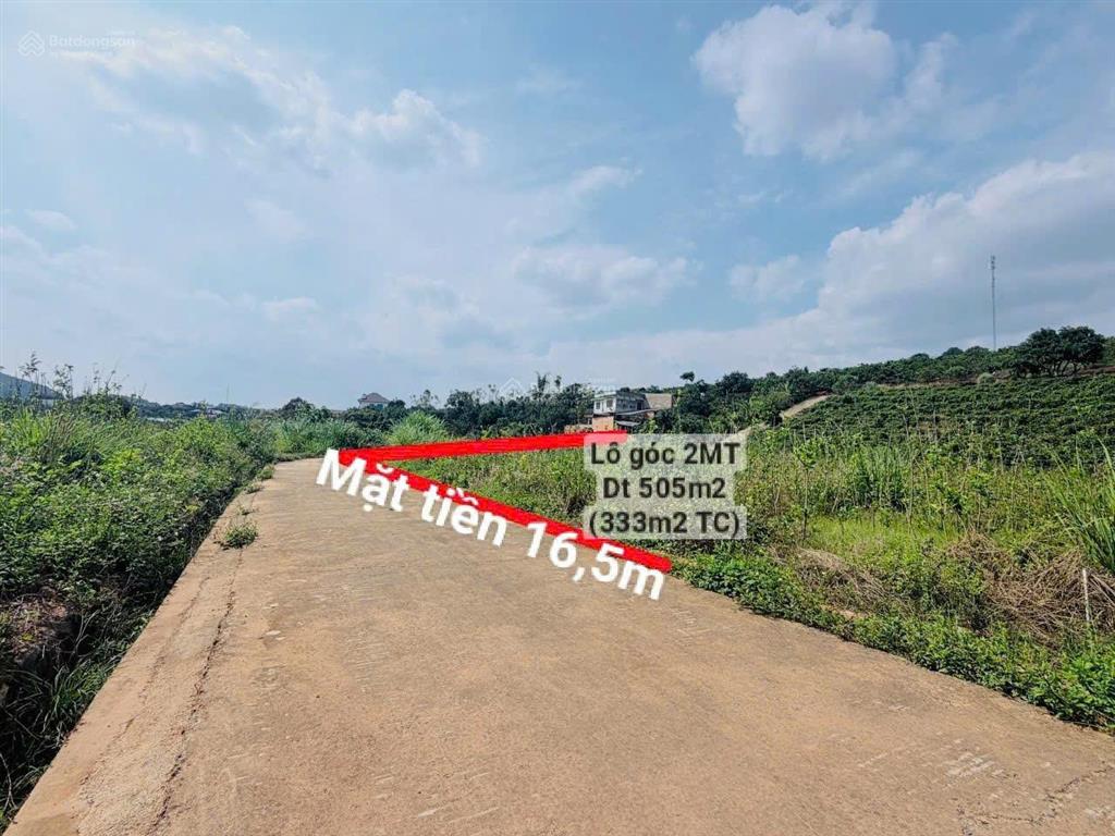 Chỉ còn duy nhất 1 sổ 505 m2 góc 2 mặt tiền full thổ cư, giá rẻ chỉ 1ty4, gần sân bay liên khương