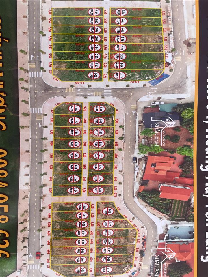 Đất đấu giá hoàng kim  yên lãng  hà nội diện tích 87,1m2 mặt tiền 8m đường vào 7m
