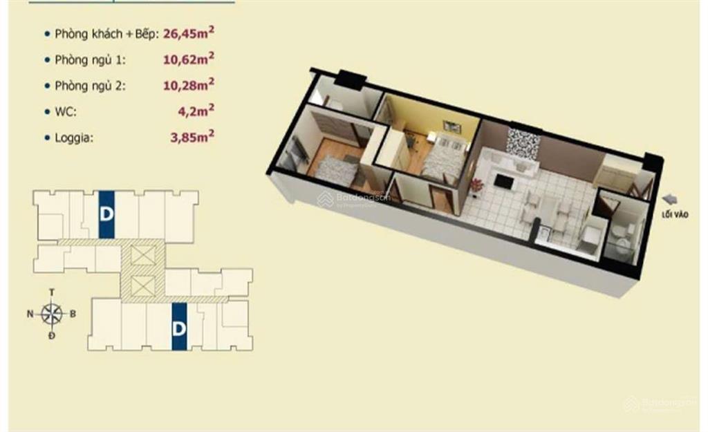 Cần bán căn hộ võ đình q12 chỉ 18xx sổ hồng riêng 2 pn 1 wc