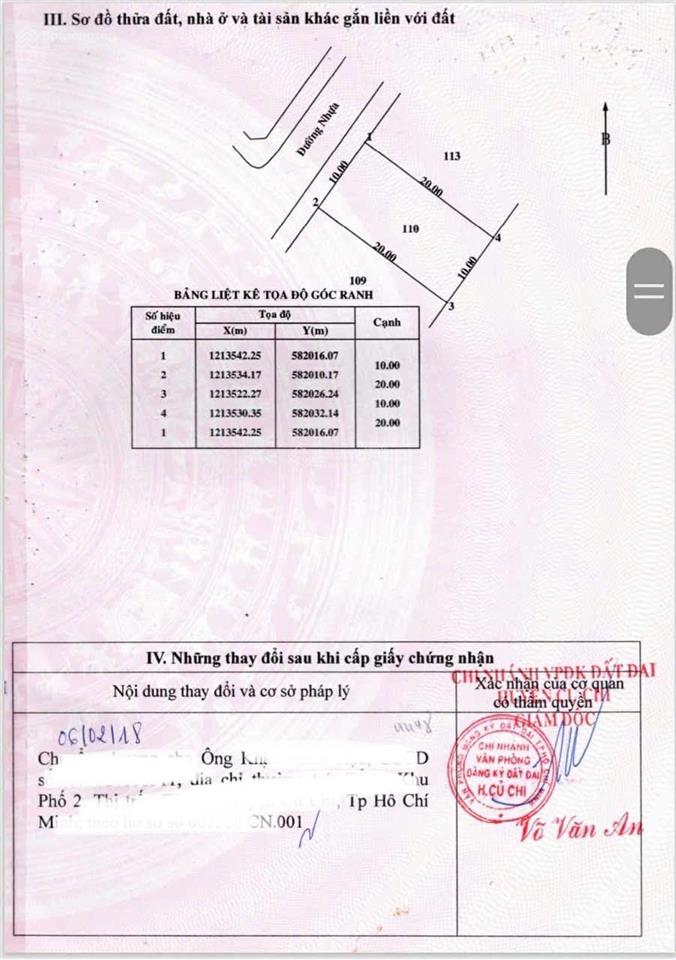 Đất mặt tiền huỳnh văn cọ, tân an hội, củ chi, full thổ cư 200m2. phù hợp kinh doanh
