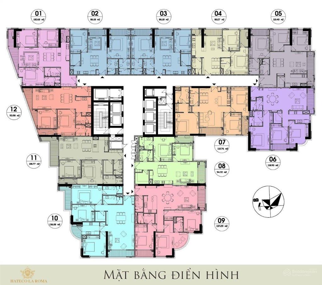 Chủ nhà gửi bán căn hộ 120m2 chung cư hateco laroma  huỳnh thúc kháng , full nội thất  giá tốt