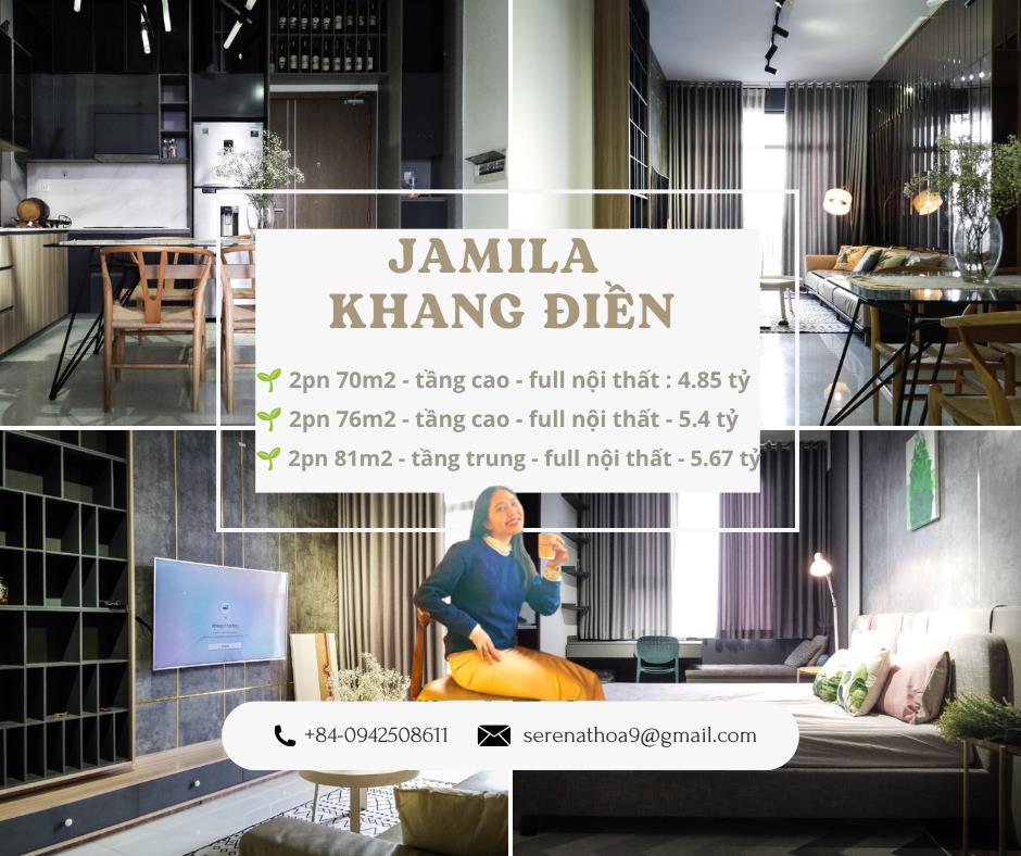  JAMILA KHANG ĐIỀN 2 P.NGỦ SỔ HỒNG RIÊNG LÂU DÀI: 4.85 - 5.67 TỶ - HOTLINE: 0942.50.8611 (Em Thoa - 6 năm đồng hành