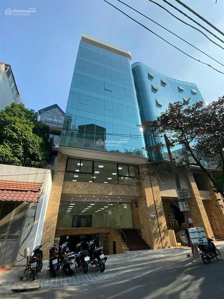 Cho thuê nhà mới đỗ quang 140m2 x 8 tầng, hầm, mt 8m, thông sàn, thang máy, pccc chuẩn, 80tr