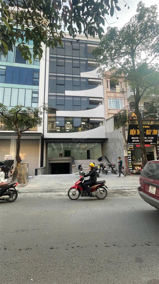 Cho thuê tòa nhà mp trương công giai 80m2, 6 tầng, thang máy, vỉa hè rộng, mới toanh, 65tr/th