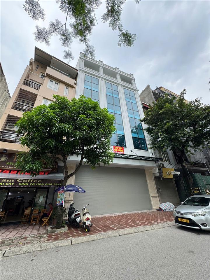 Cho thuê nhà phân lô 120m2 6 tầng mặt tiền 12m, nhà vừa hoàn thiện mới, ô tô đỗ 57 chiếc, 65tr/th