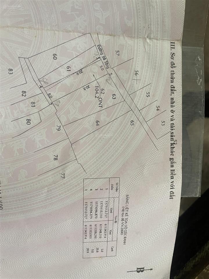 Bán gấp đất nền 104,2m2, 2 tỷ 1 (tl) tại hẻm bê tông đường trần quang đạo, cần giờ, hcm