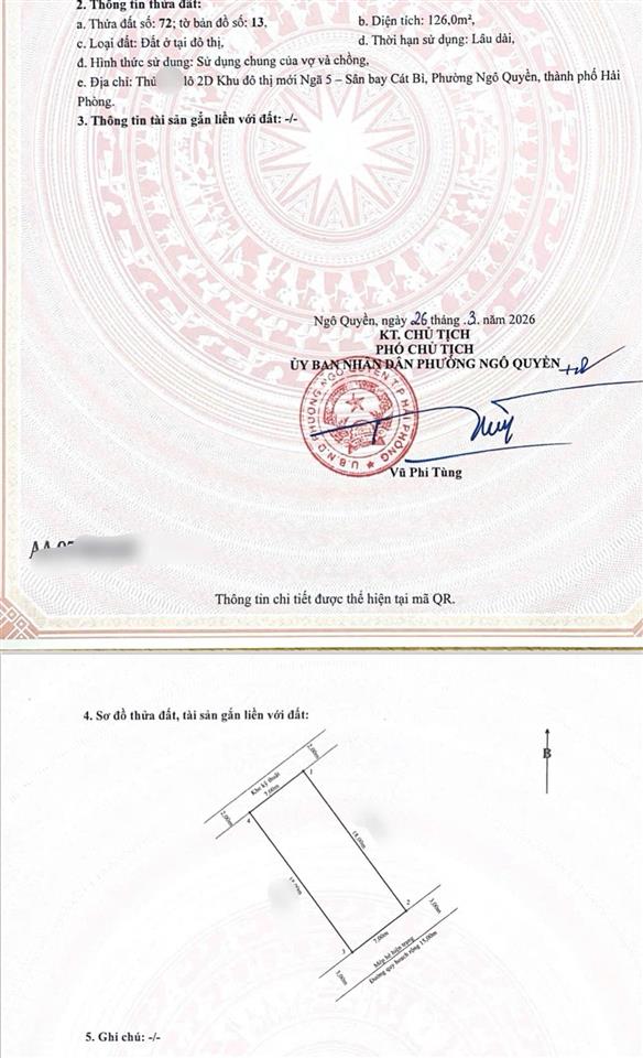 Bán đất 126m2 tại lê hồng phong, 11,5 tỷ giá phù hợp thị trường