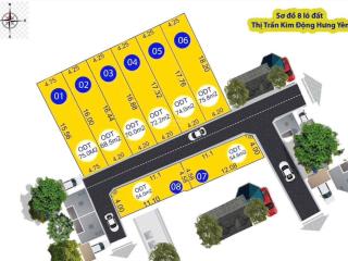 Đất odt lô lk8 lô góc tại thị trấn lương bằng, kim động diện tích 54 m2