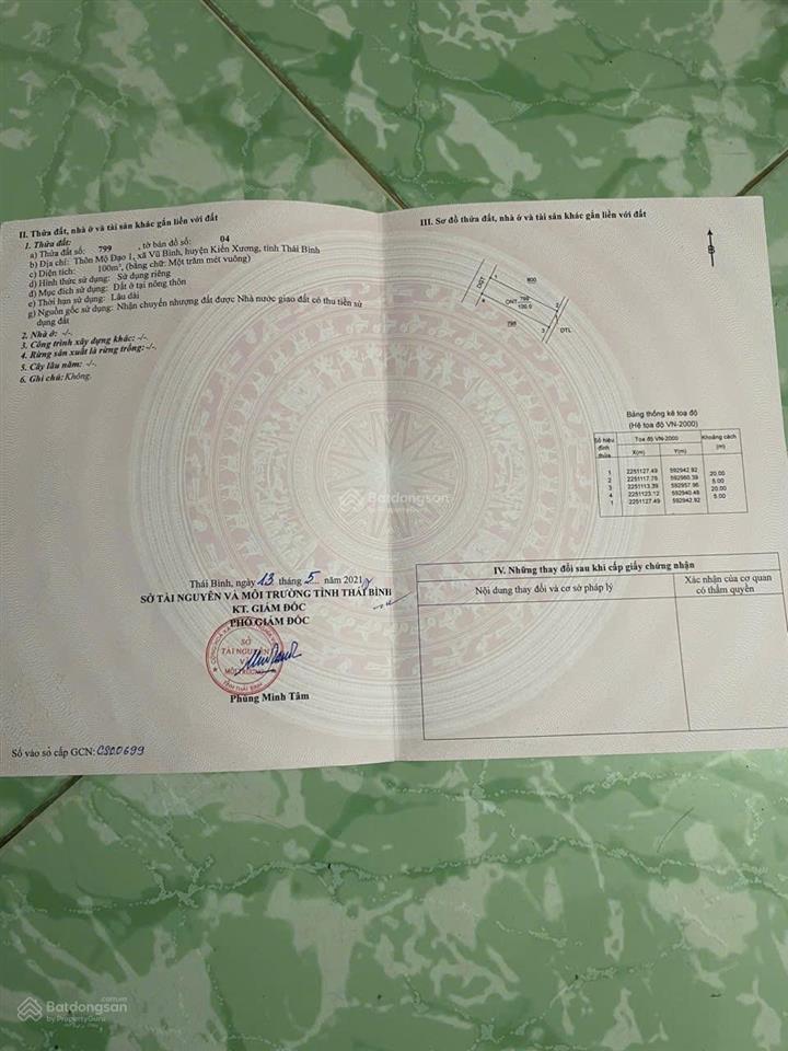 Mình có hai lô đất giãndân tai mở đạo 1 xã vũ bình huyện kiến xương thái bình cũ
diện tích