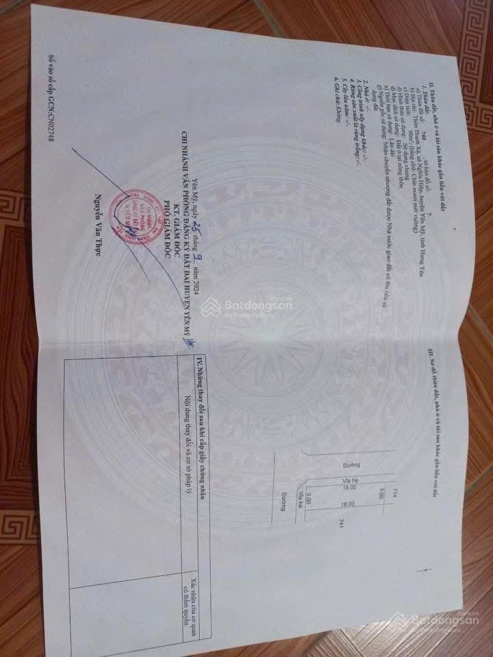 Chính chủ cần tiền bán cắt lỗ lô góc giãn dân xã nghĩa hiệp huyện yên mỹ , hưng yên  vị trí