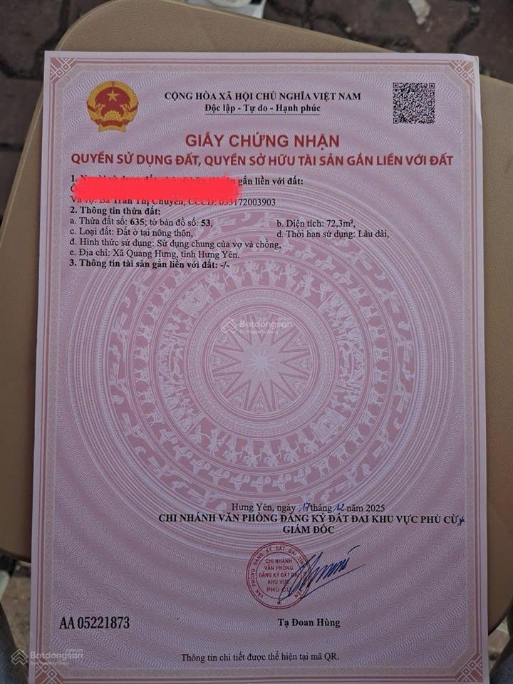 Chủ gửi lô số 55 lô góc hai mặt tiền giãn dân xã minh tân huyện phù cừ tỉnh hưng yên