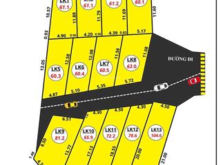 Lô vũ xákim độnghưng yên chỉ 6** triệu/lô sổ đỏ
diện tích 61,2m2