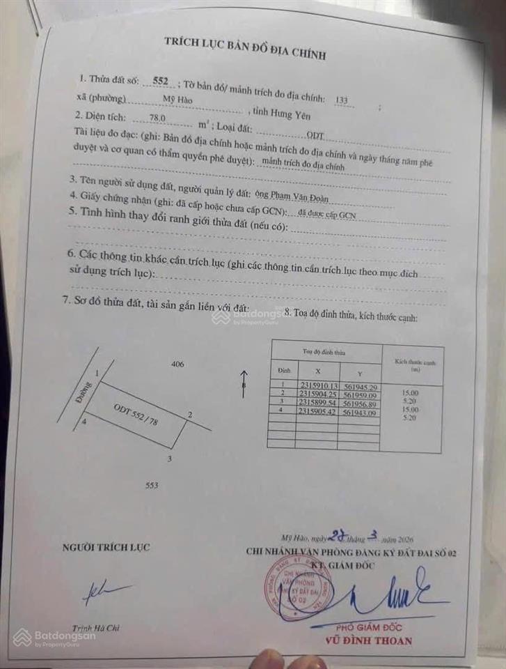 Siêu phẩm fo, mới toanh trình làng bất động sản. diện tích 78 m2
mặt tiền 5,2m hậu 5,2 m