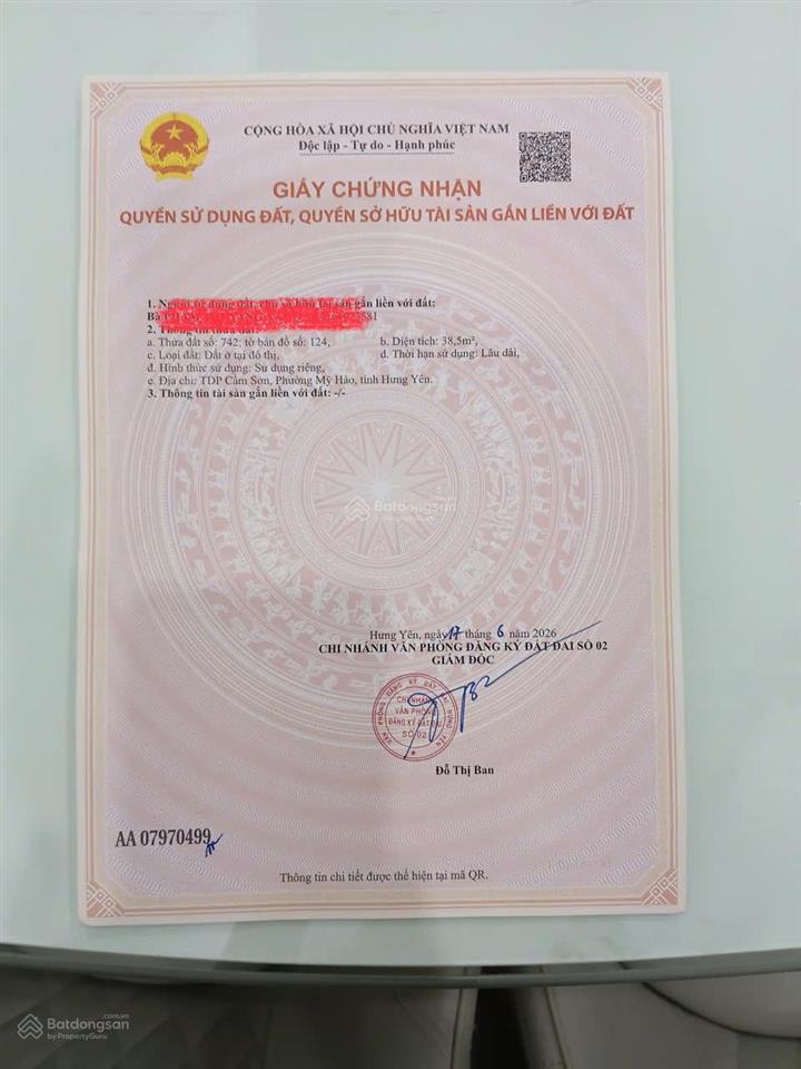 Bán nhà tại tdp cẩm sơn mỹ hào hưng yên  vị trí trung tâm, gần kcn ở tiện, cho thuê tốt