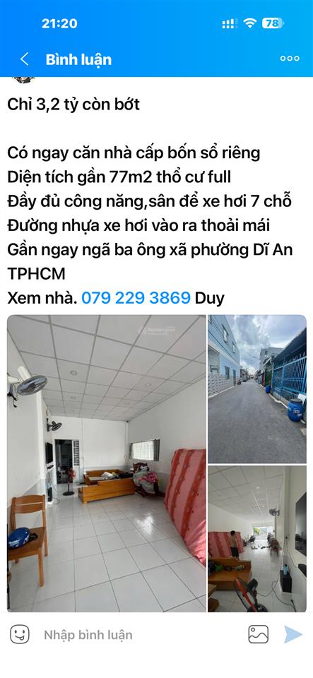Dĩ an còn nhà sổ riêng thổ cư đường ô tô khách ơi sang tên nhà c4 rông rãi gác lửng mới tinh