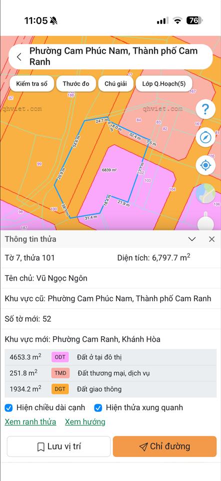 Đất sào 11.800m2 hợp thổ, qh đẹp, nằm giữa đường lê duẩn và hoàng văn thụ, quy hoạch odt