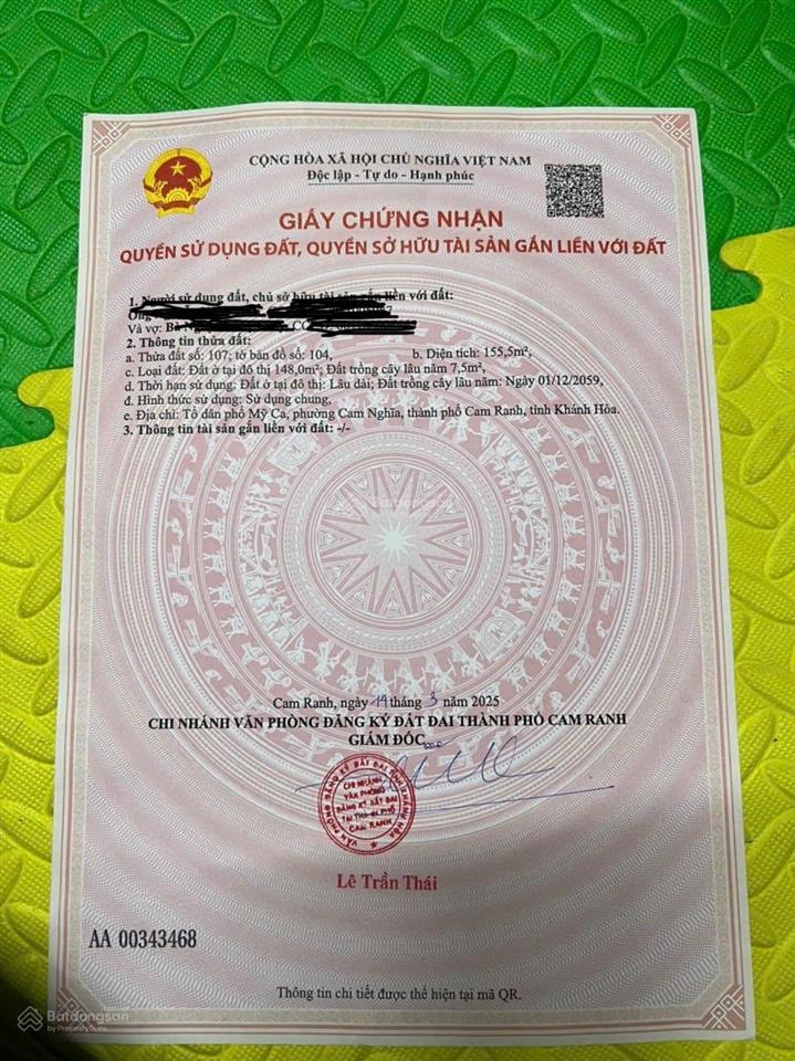 Vùng 4 hải quân, khu gia đình, mỹ ca, cam ranh( full thổ cư 7,5x20) cực đẹp