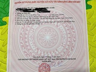 Vùng 4 hải quân, khu gia đình, mỹ ca, cam ranh( full thổ cư 7,5x20) cực đẹp