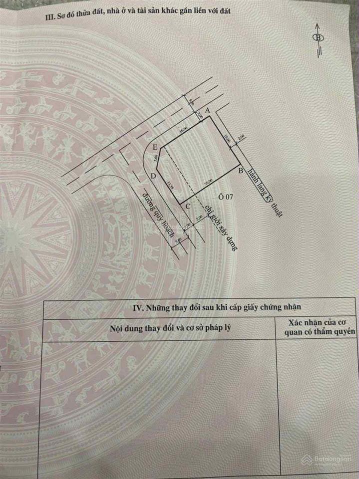 Chính chủ cần bán ô góc thống nhất 2, phường tân an cũ