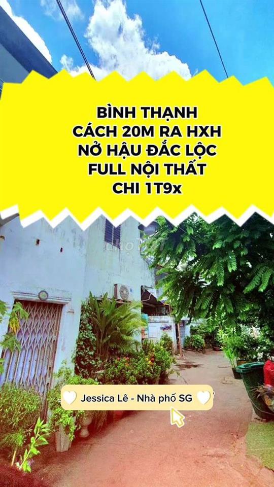 NỞ HẬU, KHÔNG QUY HOẠCH, KHÔNG LỘ GIỚI, 20M RA HẺM XE HƠI, CHỈ 1.98 TỶ