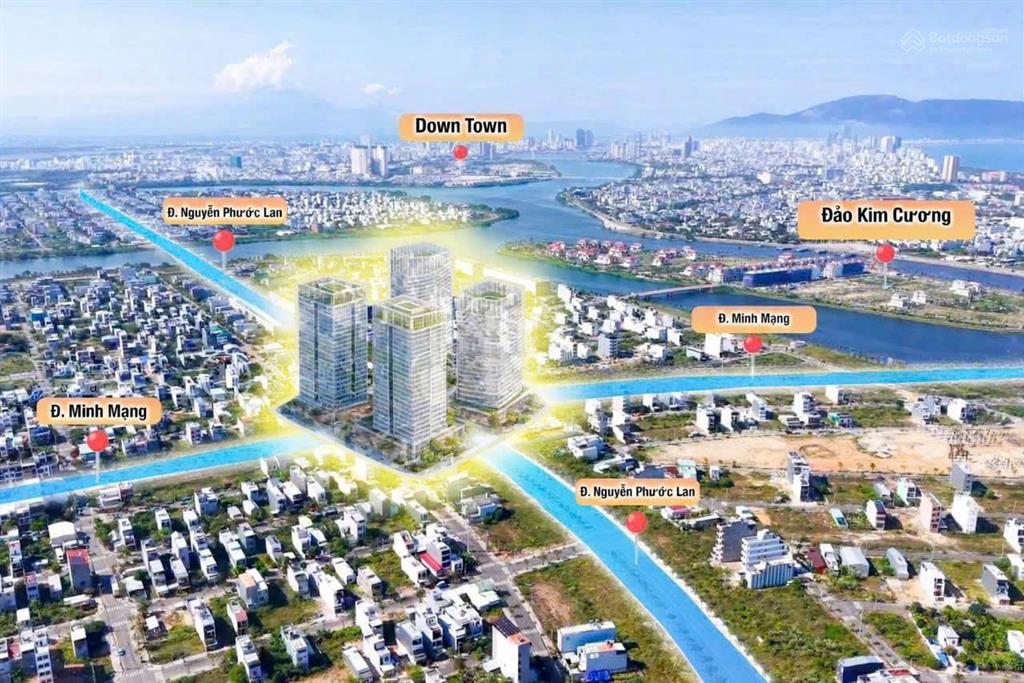Căn 1pn+ 48m2, tầng 12,hướng đông nam, dự án fours tower đà nẵng, trung tâm hòa xuân,5phut ra biển