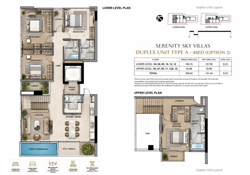 Độc quyền! căn hộ sky duplex 4pn 7m  diện tích lên đến 209m2  thang máy riêng  ngay hồ con rùa