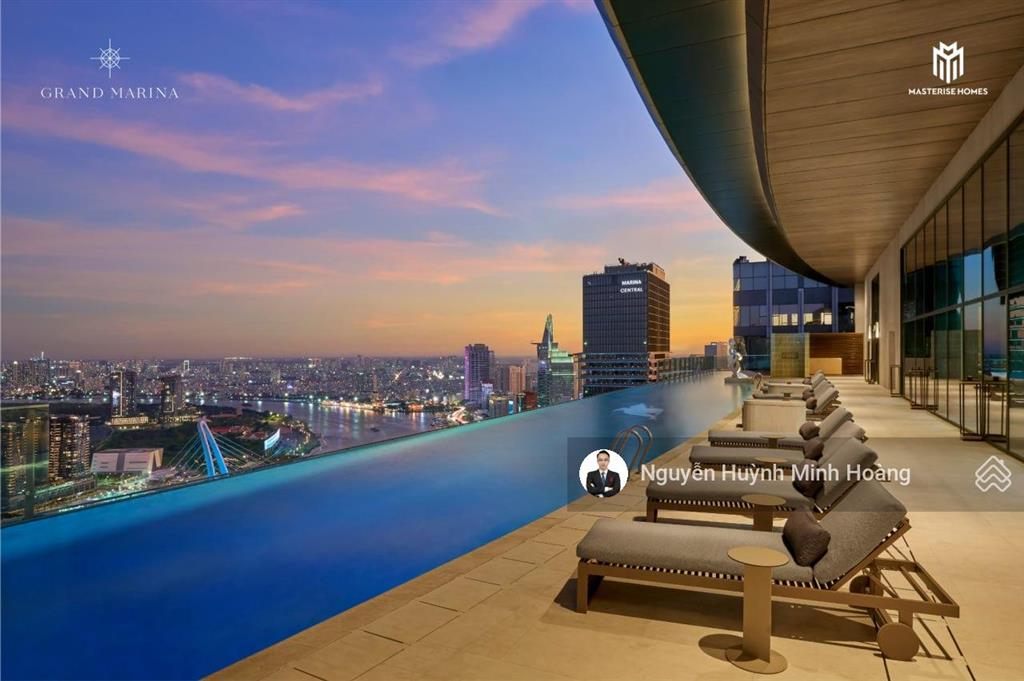 Hoàng real grand marina  nổi bật căn hộ 2pn góc ôm trọn cầu ba son và sông sg. giá bán nổi bật