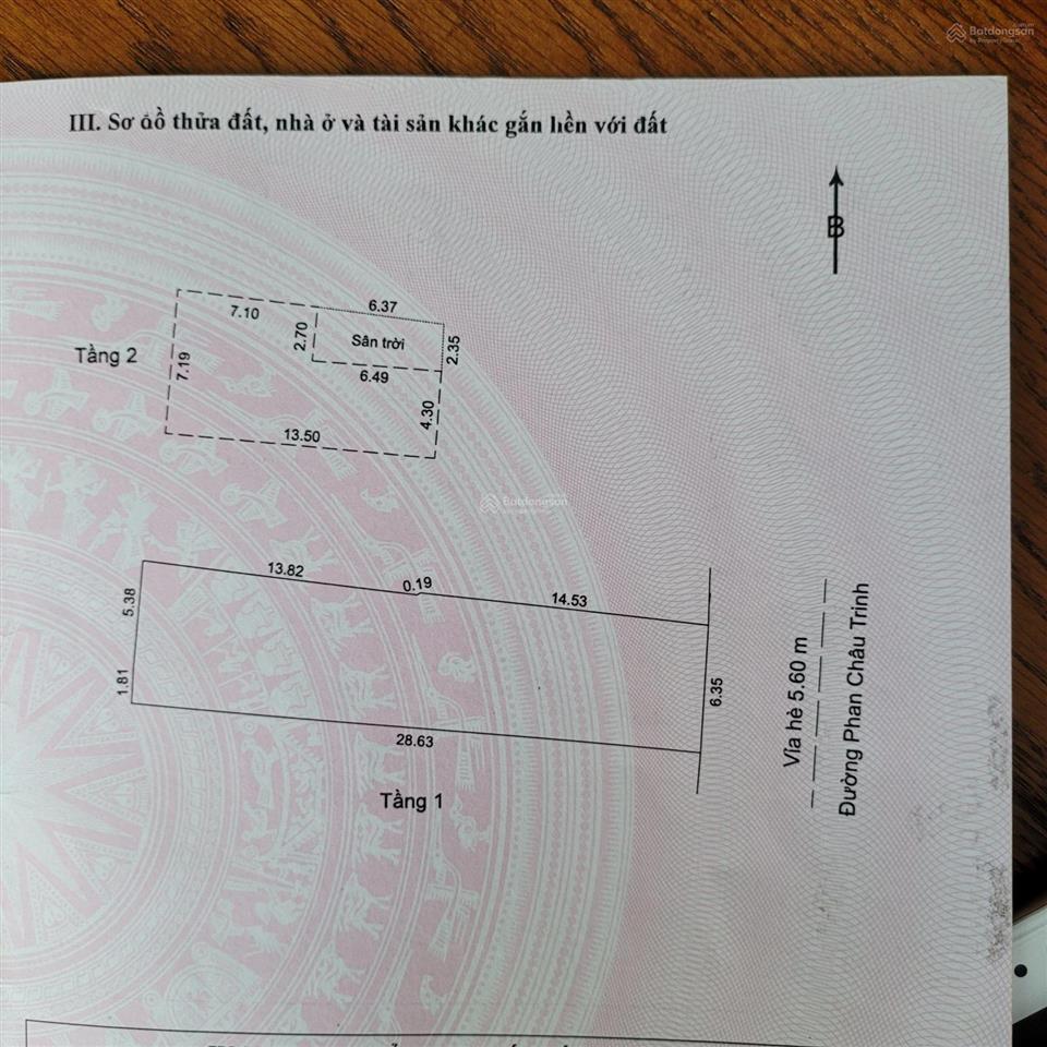 Bán gấp nhà và đất mặt tiền phan châu trinh,gần ngã 5, ngang 6m35, dòng tiền thuê 25tr/tháng