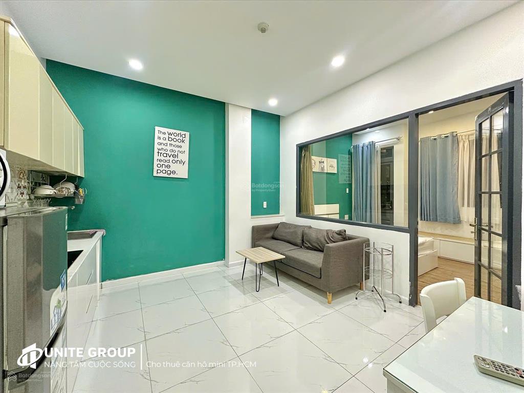 Căn hộ 1 phòng ngủ bancon trục đường bến vân đồn siêu đẹp, gần cầu khánh hội, calmette