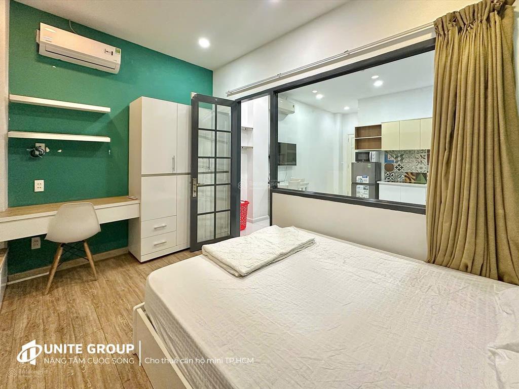 Căn hộ 1 phòng ngủ bancon trục đường bến vân đồn siêu đẹp, gần cầu khánh hội, calmette