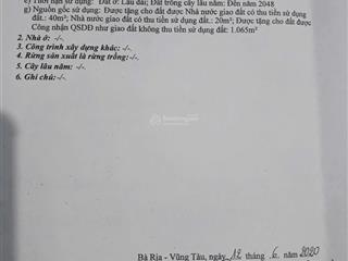 Bán đất đẹp mặt tiền mỹ xuân tóc tiên dt 19x60 giá 7 tỷ