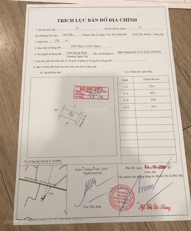 Bán đất diện tích 230mv đông dân cư