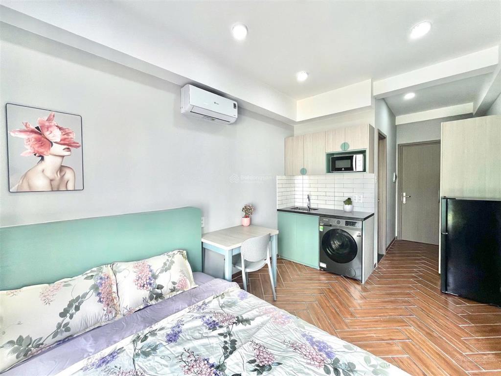 Căn hộ studio ban công full nội thất cao cấp máy giặt riêng đường số 77 tân quy, gần lotte mart q7