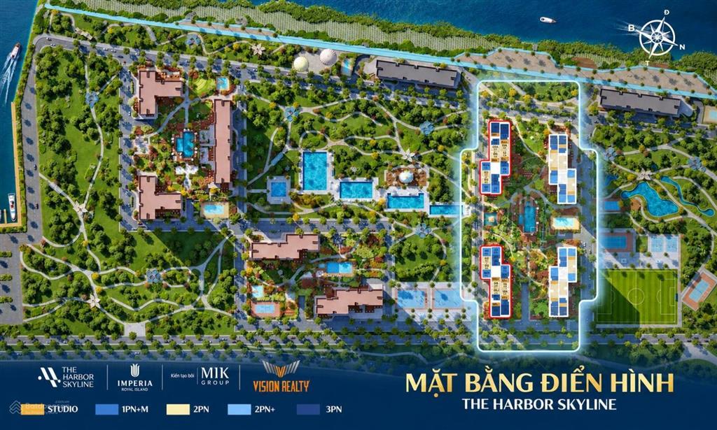 Mở bán the harbor skyline vũ yên giá chỉ 5x triệu/m