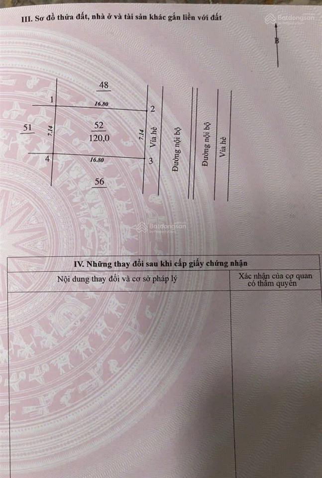Hiện trạng là đất vị trí đẹp ô tô kinh doanh  matj tiền hoa hậu  giá tốt
dt 120n
mt 7,14m
